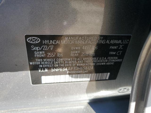 VIN 5NPE34AF3JH656124 2018 HYUNDAI SONATA no.12