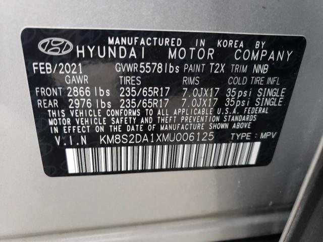 2021 HYUNDAI SANTA FE B - KM8S2DA1XMU006125