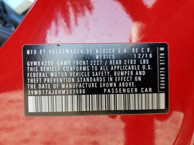 2017 VOLKSWAGEN JETTA - 3VWD17AJ0HM303588