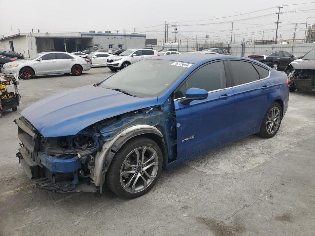 FORD FUSION SE 2017 blue  hybrid engine 3FA6P0LU8HR368061 photo #1