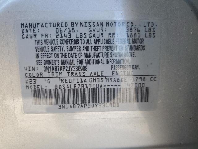 2018 NISSAN SENTRA S - 3N1AB7AP2JY336908