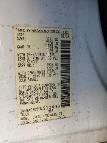 VIN 1N6BA0ED9EN510498 2014 Nissan Titan, S no.13