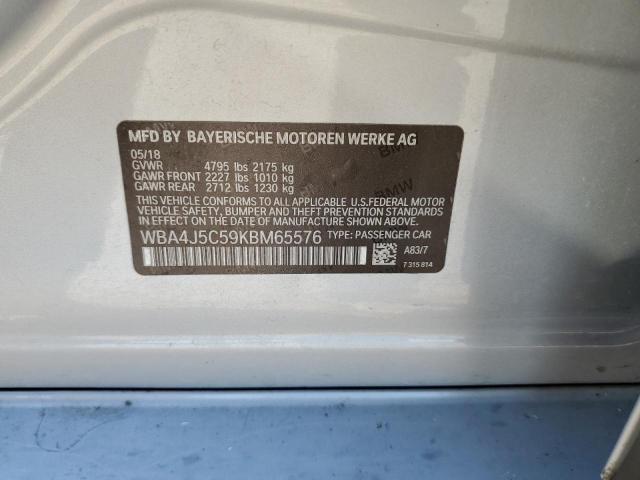 2019 BMW 440I GRAN - WBA4J5C59KBM65576