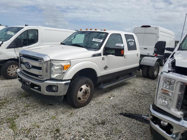 FORD F350 SUPER 2016 white crew pic diesel 1FT8W3DT6GED45229 photo #1