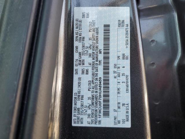 2017 FORD ESCAPE S - 1FMCU0F70HUA89459