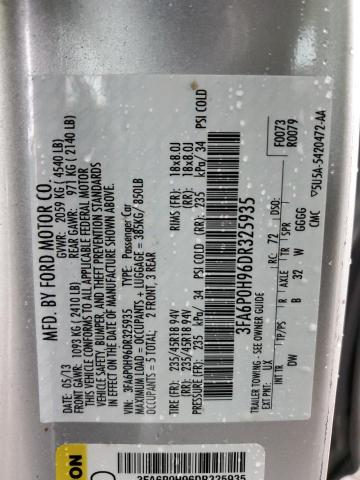 VIN 3FA6P0H96DR325935 2013 Ford Fusion, SE no.12