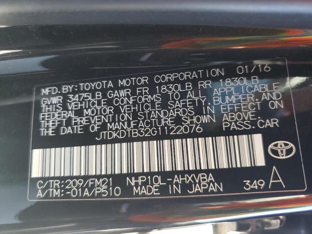 2016 TOYOTA PRIUS C - JTDKDTB32G1122076