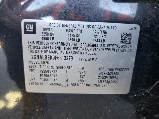 2015 CHEVROLET EQUINOX LT - 2GNALBEK9F6313279
