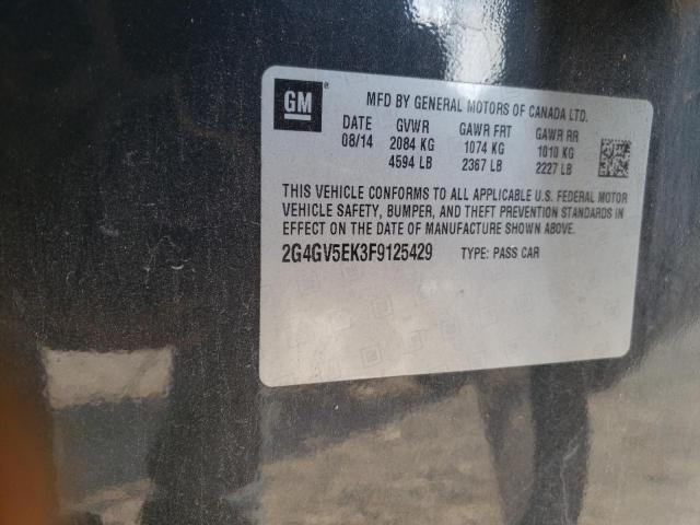2015 BUICK REGAL - 2G4GV5EK3F9125429