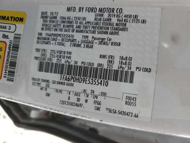 VIN 1FA6P0HD9E5355410 2014 Ford Fusion, SE no.13