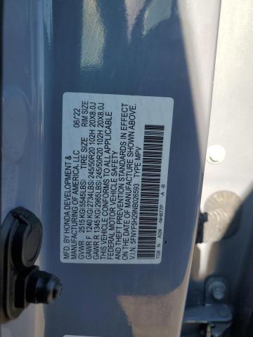 2022 HONDA PILOT SE 5FNYF5H29NB026593