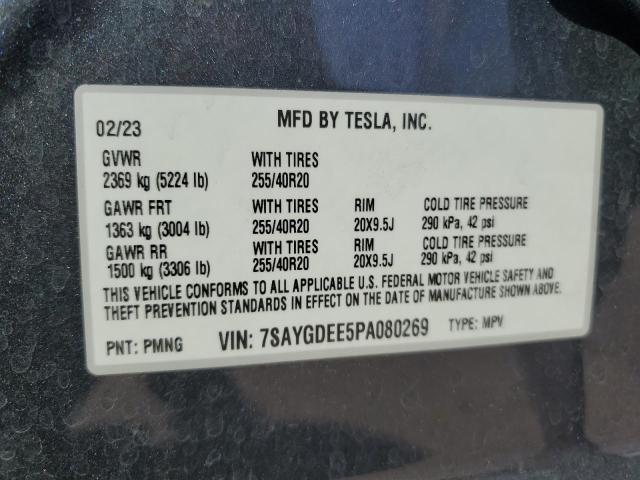 2023 TESLA MODEL Y - 7SAYGDEE5PA080269