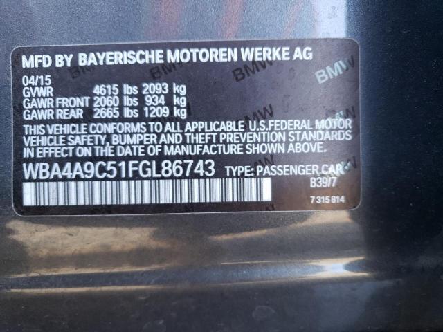 VIN WBA4A9C51FGL86743 2015 BMW 4 Series, 428 I Gran... no.12