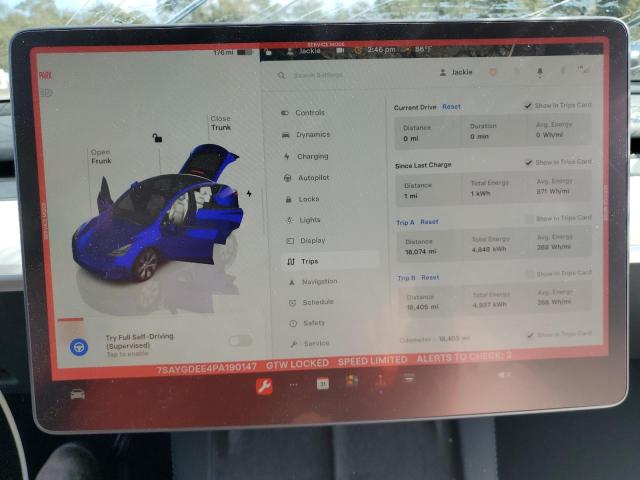 2023 TESLA MODEL Y - 7SAYGDEE4PA190147