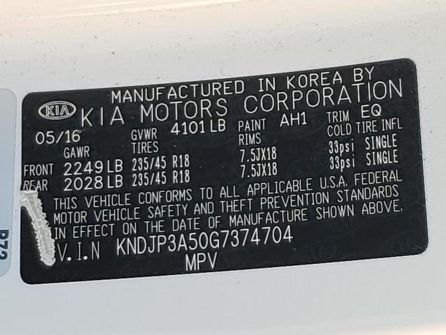 VIN KNDJP3A50G7374704 2016 KIA Soul, + no.13