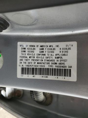 VIN 1HGCR2F35EA119505 2014 Honda Accord, LX no.12