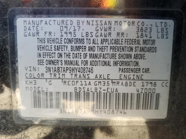 2017 NISSAN SENTRA S - 3N1AB7AP9HY408746