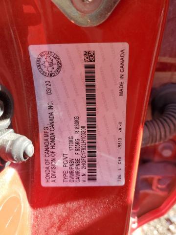 2020 HONDA CIVIC TOUR - 2HGFC1F92LH103208