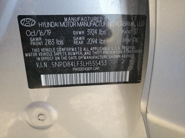 2020 HYUNDAI ELANTRA SE - 5NPD84LF3LH555453