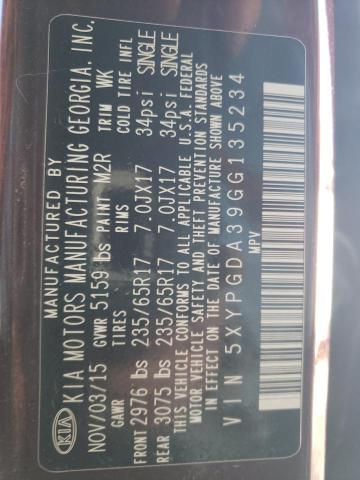 2016 KIA SORENTO LX - 5XYPGDA39GG135234