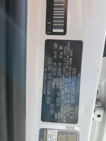 2022 KIA FORTE FE - 3KPF24AD0NE502924