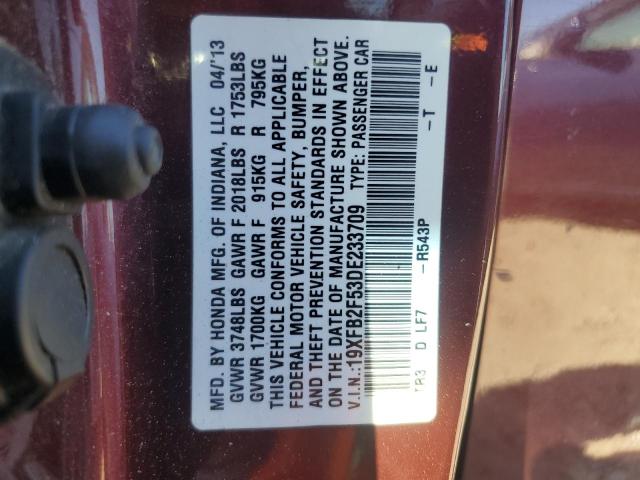 VIN 19XFB2F53DE233709 2013 Honda Civic, LX no.12