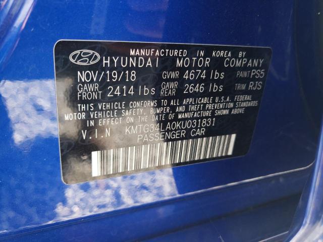2019 GENESIS G70 ELITE - KMTG34LA0KU031831