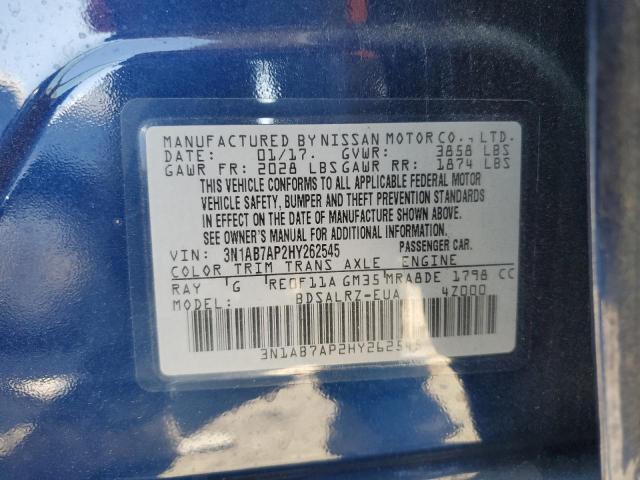 2017 NISSAN SENTRA S - 3N1AB7AP2HY262545