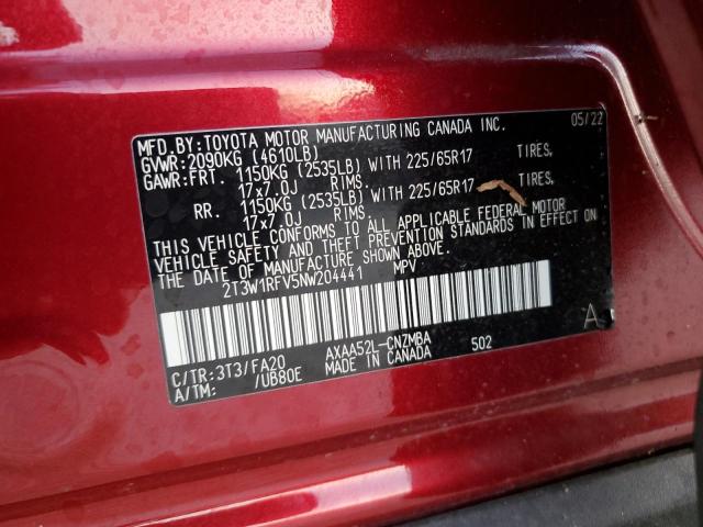 2022 TOYOTA RAV4 XLE - 2T3W1RFV5NW204441
