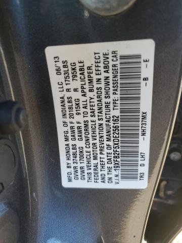 VIN 19XFB2F5XDE256162 2013 Honda Civic, LX no.12