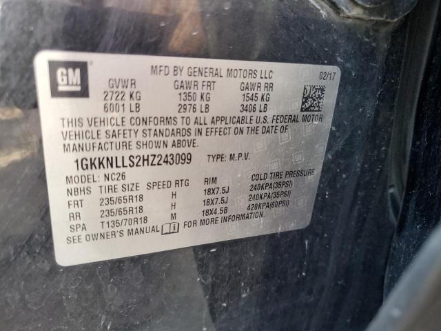 2017 GMC ACADIA SLE - 1GKKNLLS2HZ243099