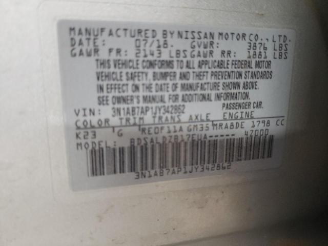 2018 NISSAN SENTRA S - 3N1AB7AP1JY342862