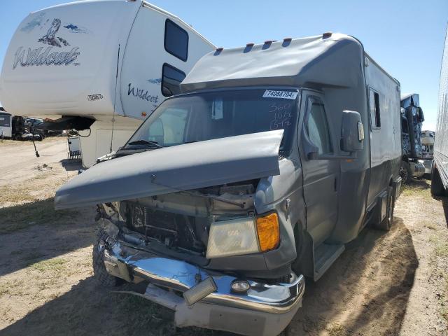 FORD ECONOLINE 2003 gray cutaway diesel 1FDXE45F03HB61860 photo #3