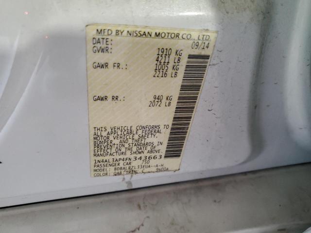 2015 NISSAN ALTIMA 2.5 - 1N4AL3AP4FN343663