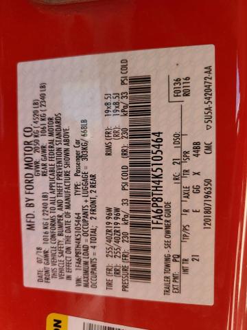 2019 FORD MUSTANG - 1FA6P8TH4K5105464