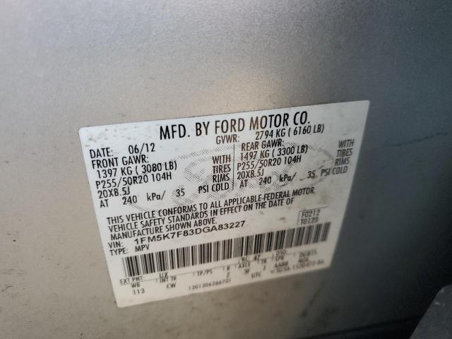 VIN 1FM5K7F83DGA83227 2013 Ford Explorer, Limited no.13