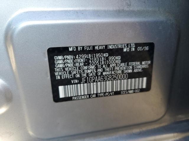 2016 SUBARU IMPREZA - JF1GPAA63G8250000
