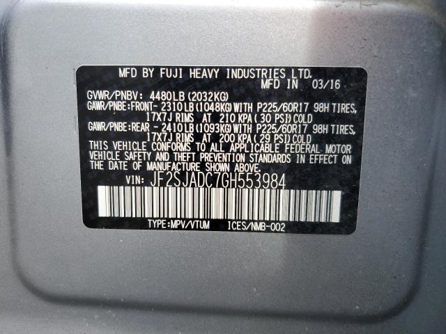 VIN JF2SJADC7GH553984 2016 Subaru Forester, 2.5I Pr... no.13