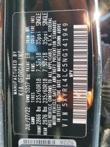 2022 KIA SORENTO S - 5XYRL4LC5NG141949