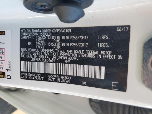 2017 TOYOTA 4RUNNER SR - JTEBU5JR5H5461910