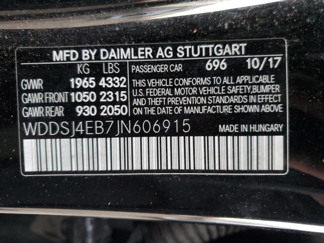 2018 MERCEDES-BENZ CLA 250 - WDDSJ4EB7JN606915