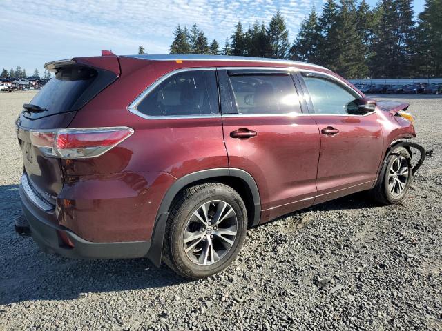 TOYOTA HIGHLANDER 2016 burgundy  gas 5TDJKRFH0GS342488 photo #4