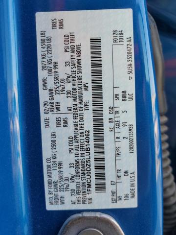 2020 FORD ESCAPE TIT - 1FMCU0DZ5LUB14062