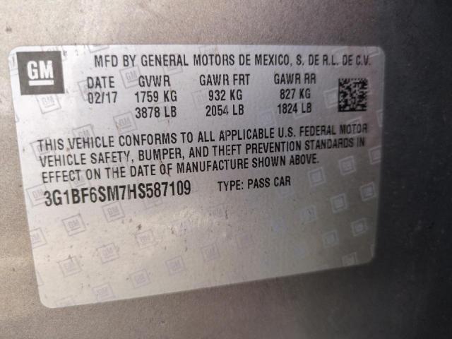 2017 CHEVROLET CRUZE PREM - 3G1BF6SM7HS587109