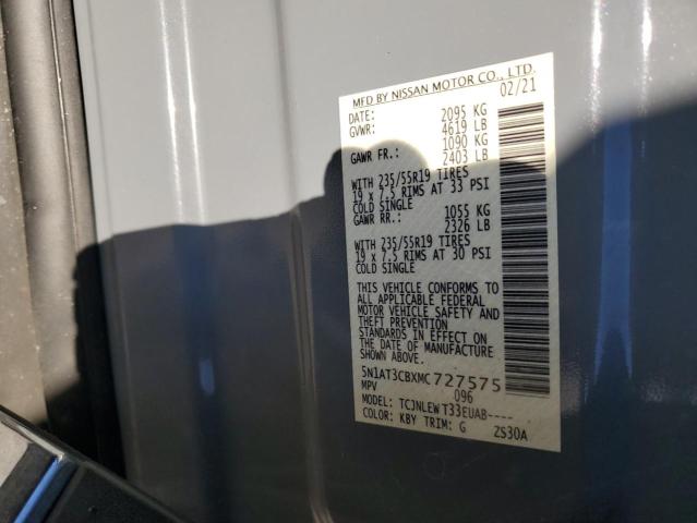 2021 NISSAN ROGUE SL - 5N1AT3CBXMC727575