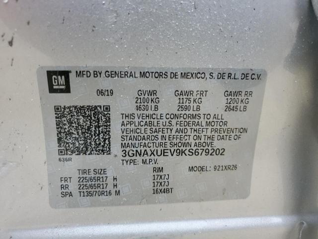 2019 CHEVROLET EQUINOX LT - 3GNAXUEV9KS679202