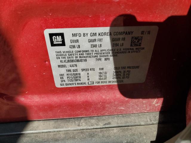 2016 BUICK ENCORE CON - KL4CJBSB5GB640749