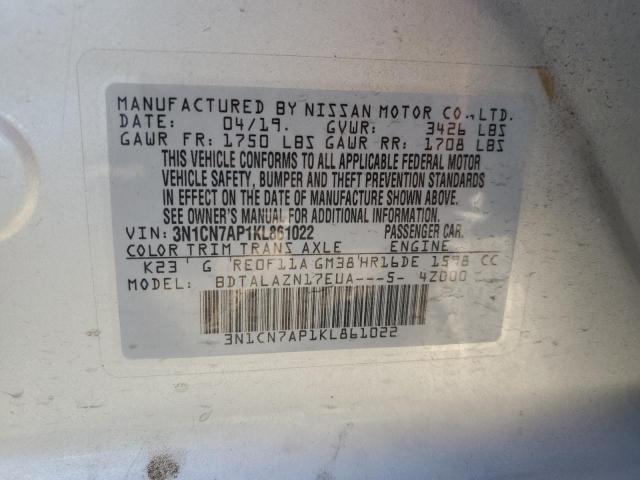 2019 NISSAN VERSA S - 3N1CN7AP1KL861022