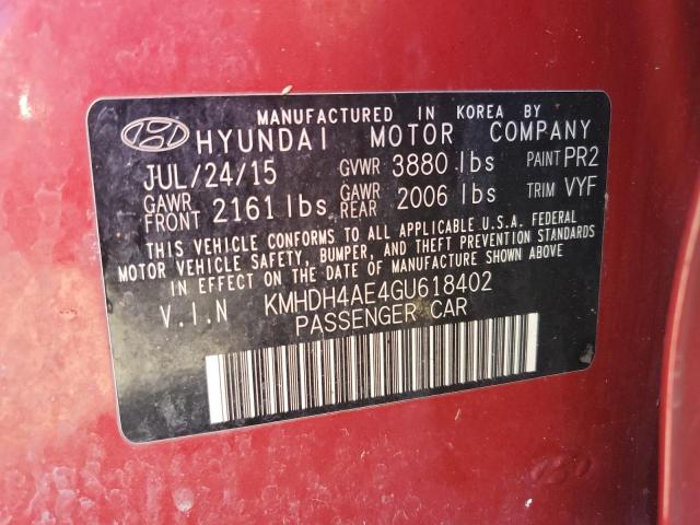 2016 HYUNDAI ELANTRA SE - KMHDH4AE4GU618402