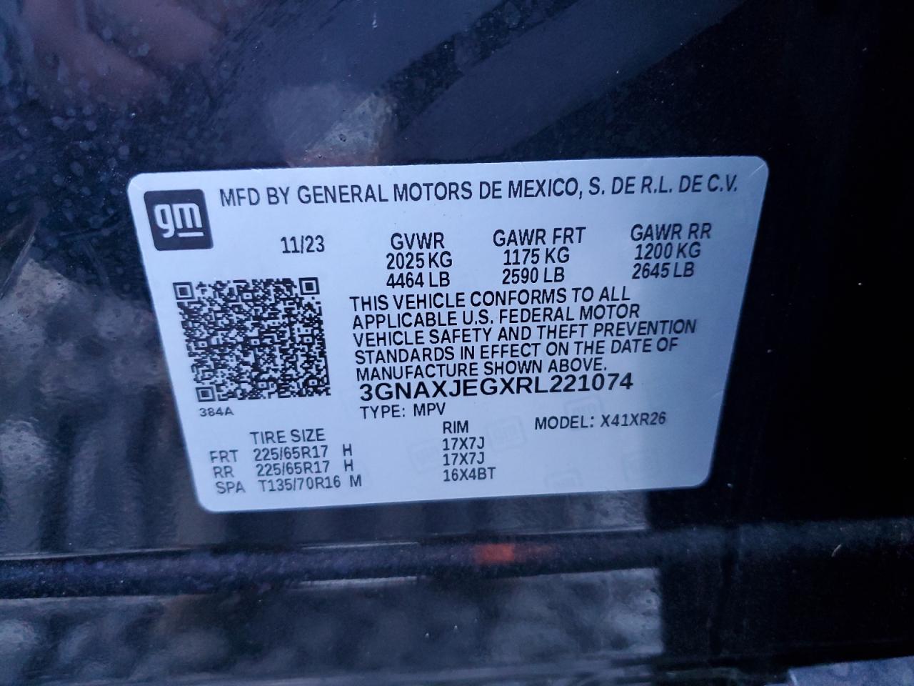 Lot #2955251476 2024 CHEVROLET EQUINOX LT